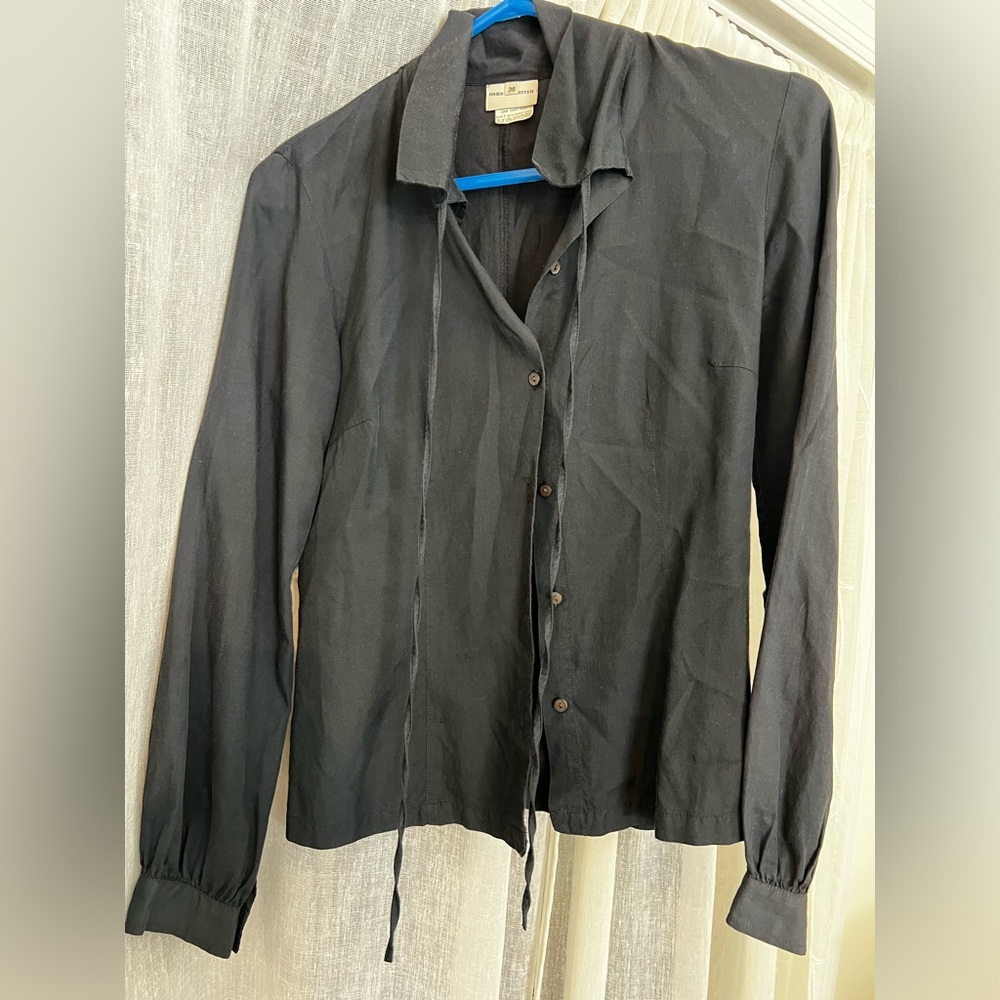 Dries Van Noten blouse with tie collar. Size 38/ small